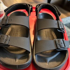 Birkenstock Mogami Terra Black Adjustable Sandals